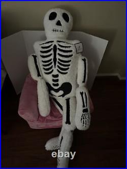 STOREHOUSE Plush Skeleton Full Body Pillow 32.5 in Halloween Decor NWT