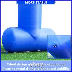 Sewinfla 20Ft Start Finish Line Inflatable Arch Blue with Powerful Blower, Hexag