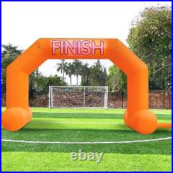 Sewinfla 20ft Inflatable Start Finish Line Arch Orange with Blower