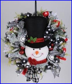 Snowman Wreath, 24 Inches by Karen Didion