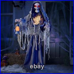 Standing Grim Reaper Decoration with Spooky and Light-Up Eyes/Creepy Sound