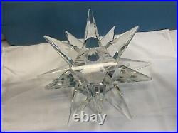 Star Heavy Crystal Candle Holder Shannon By Godinger Hand Faceted No Damage