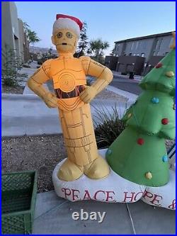 Star Wars Christmas Inflatable R2-D2 C-3PO 6-Feet Wide Droids RARE
