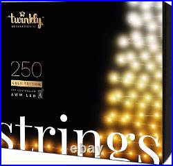 Strings App-Controlled LED Christmas Lights with 250 AWW Amber, Warm White, C