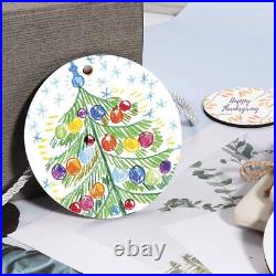 Sublimation Circle Christmas Decoration 3 Blank Ceramic Hanging (CIRCLE)