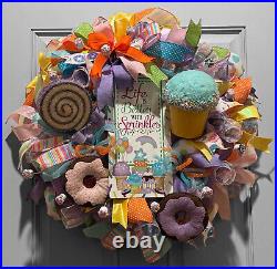 Summer wreath, Summer decor, Everyday wreath, Life is Better with Sprinkles wreath
