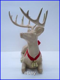 Target Faux Wood Deer Figurine Set Woodland Wildlife Animals Winter Seasonal