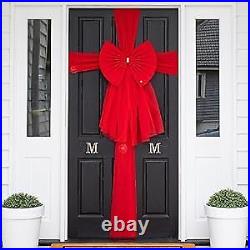The Red Door Bow Large Red Christmas Holiday Ribbon Wreath Decoration