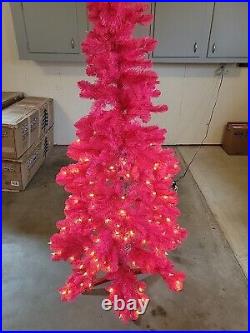 Treetopia 6 foot tree artificial hot pink defective lighting