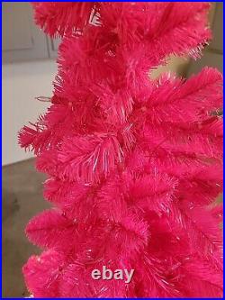 Treetopia 6 foot tree artificial hot pink defective lighting