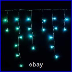 Twinkly Icicle Clear Wire Christmas Lights, Multicolor, 16.4ft (Pack of 4)