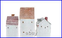 VALERIE PARR HILL RARE 5-piece Illuminated Glittered Ceramic Village H206646 NEW