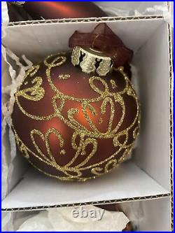 VINTAGE FRONTGATE HOLIDAY COLLECTION Copper & GOLD CHRISTMAS ORNAMENTS Set Of 31