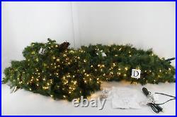 Vickerman A801073LED 72 Inch Cheyenne Pine Wreath w 400 Warm White LED Lights