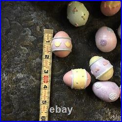 Vintage 16 Easter Bunnies With 10 Eggs 1990's Crackle Look RARE HTF