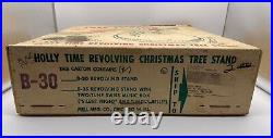 Vintage 1962 Holly Time Christmas Tree Turner Stand For Artificial Trees B30