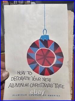 Vintage Alcoa Aluminun Christmas Tree In Original Box WithO Color Wheel