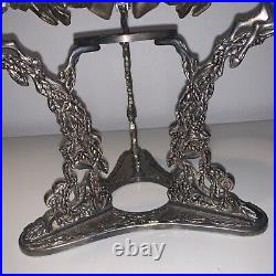 Vintage Godinger Silver Reindeer Christmas Candle Holder Ornate