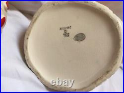 Vintage Napco Ceramic Christmas Shopper Girl Planter Vase, HTF, Good AX2193C