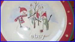 Vintage Royal Seasons 12Pc Stoneware Dinnerware Set Snowman