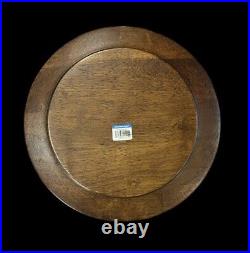 Vintage Set of 10 Marshall Field's Marketplace Solid Wood Round Chargers Plates