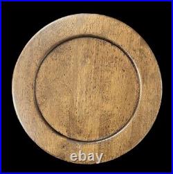 Vintage Set of 10 Marshall Field's Marketplace Solid Wood Round Chargers Plates