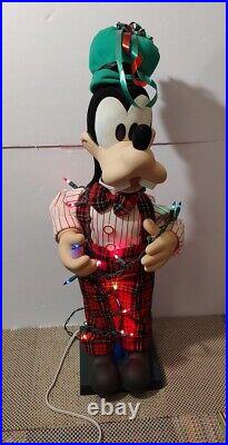 Vtg Disney Telco Animated Musical Goofy Mickey's Winter Wonderland 1996 Orig Box