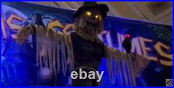 WAIT 4 IT! 2024 HALLOWEEN PROP 6' ANIMATED SCARECROW w CROW LED SHAKES PRE ORDER