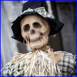 Wait 4 It! Halloween Prop Animated Skeleton Scarecrow N Rockn Chair (pre Sale)