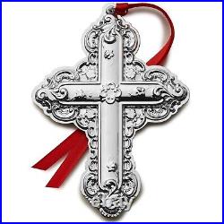 Wallace 2024 Sterling Silver Grand Baroque Cross Christmas Ornament 29th Edition