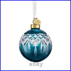 Waterford Lismore 2023 crystal Lismore Fjord Ball Ornament, Factory New