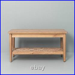 Wood & Cane Bench Natural Hearth & Hand with Magnolia