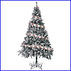 Yescom 7.5 Ft Artificial Christmas Tree Home Holiday Decoration Flocked Snow